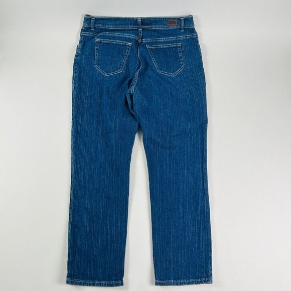 Riders by Lee Relaxed Tapered Womens Jeans Plus Size 18W M Stretch Dark Wash - Picture 2 of 10